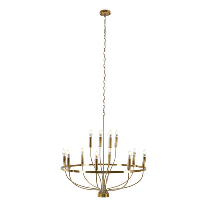 Lustre rond rustique de 60 W style bougie pour salle à manger et café