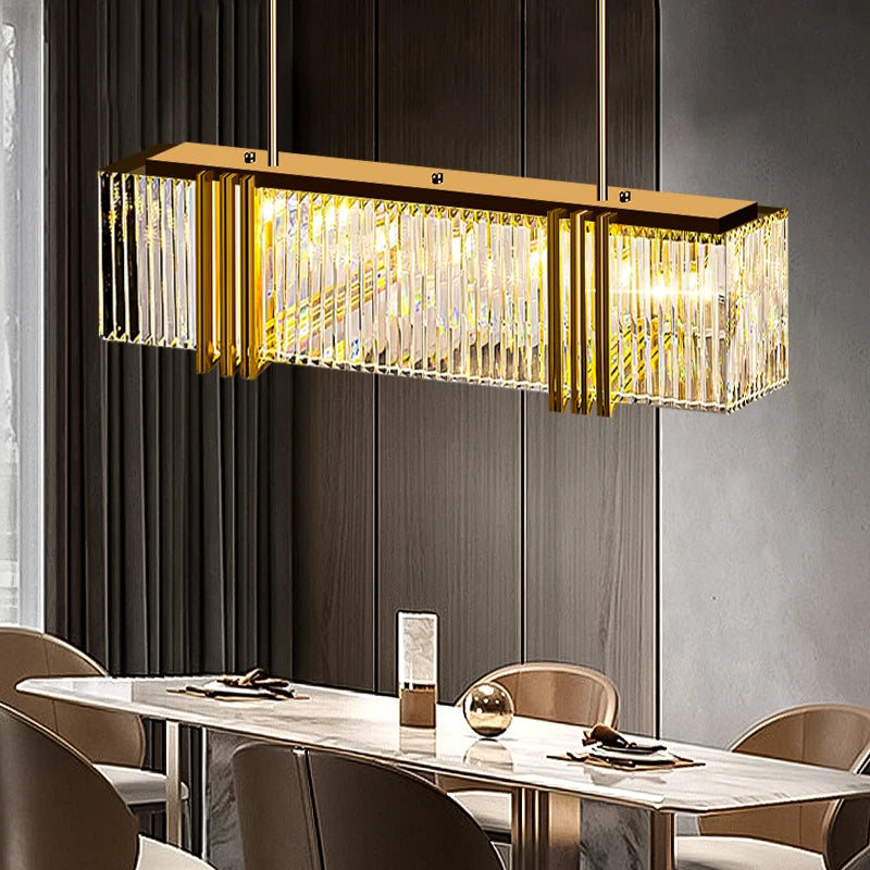 Lustre Suspendu Linéaire LED Colette Crystal
