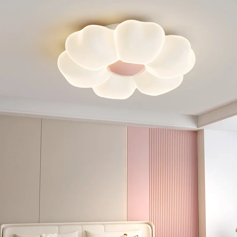 Plafonnier LED Élodie Fleur Rose Chambre Princesse Intensité Variable