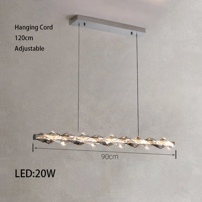 Élodie 2025 Plafonnier Moderne Anneau Cristal LED Dimmable Lustre Décoration Luminaire Argent