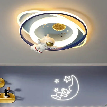 Plafonnier LED Amélie Fusée Astronaute Dimmable pour Chambre d'Enfant