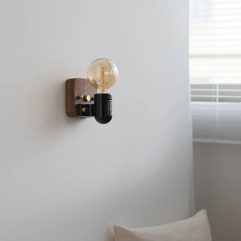 Noémie Wabi Sabi Wood Ceramic Wall Light