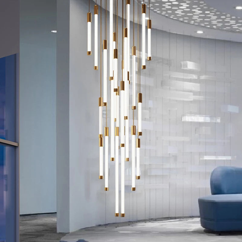 Geneviève Luxury Crystal LED Staircase Chandelier Light