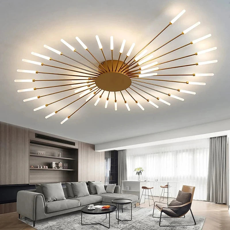 Celeste Nordic Fireworks LED Ceiling Chandelier for Modern Interiors
