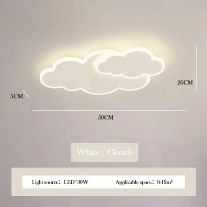 Plafonnier LED Élodie Creative Cloud pour chambre d'enfant, intensité variable