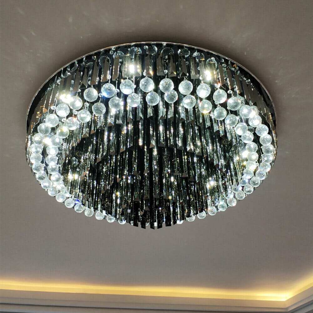 Madeleine Meridian Black Crystal Chandelier
