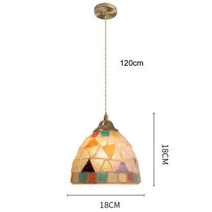 Isabelle Shell Suspension Verre Art Déco Lampe de Chevet