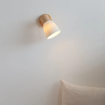 Applique murale Chloé en céramique avec accent en bois