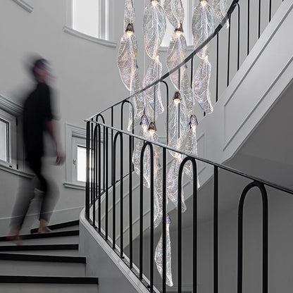 Aurélie Suspension LED Art Déco Feuille Flottante