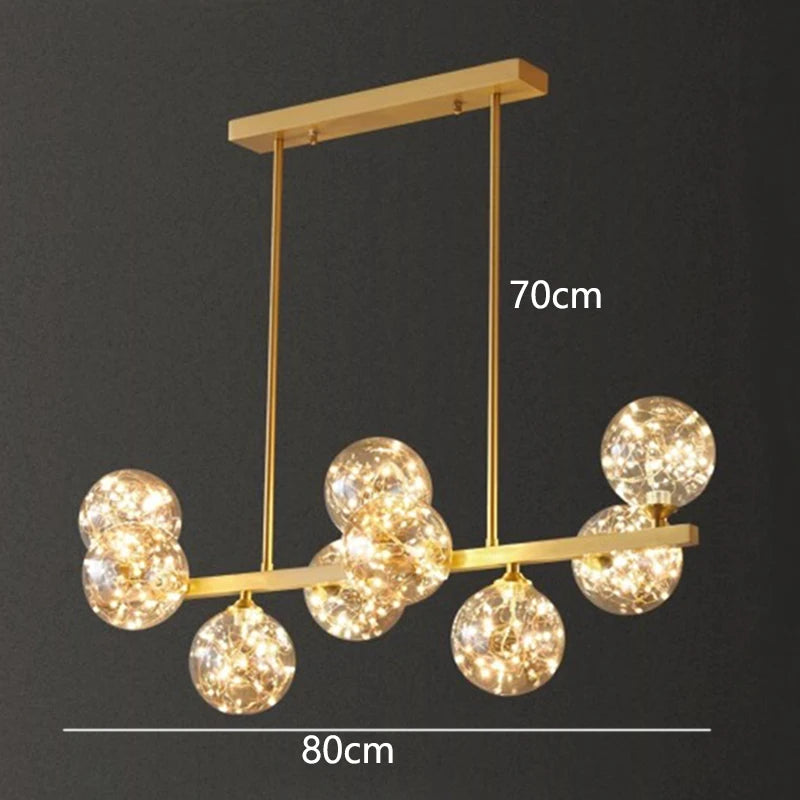 Lustre suspendu à LED moderne Aurélie pour salons et salles à manger