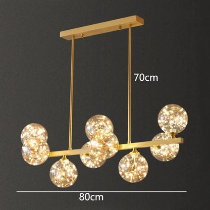 Lustre suspendu à LED moderne Aurélie pour salons et salles à manger
