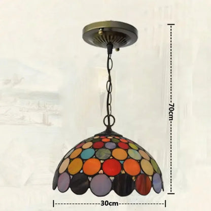 Colette Tiffany Suspension en Verre Coloré Méditerranéen