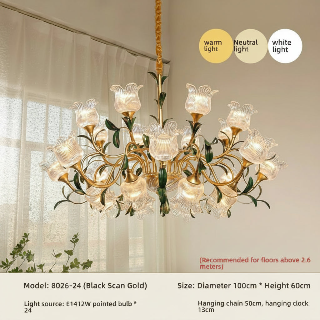 Élise Suspension Plafonnier Vintage Français Crème Cristal