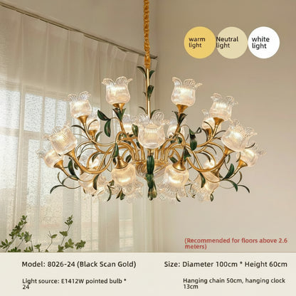 Élise Suspension Plafonnier Vintage Français Crème Cristal