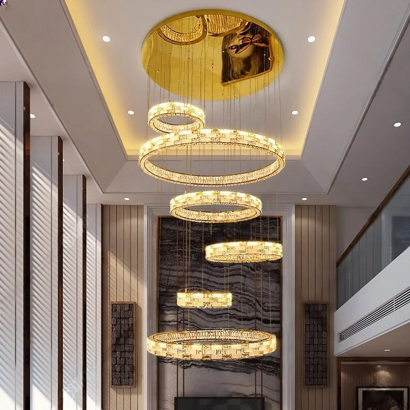 Suspension moderne en cristal pour salon et salle à manger