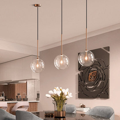 Suspension Elodie en verre scandinave
