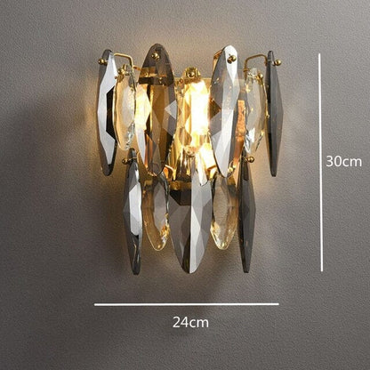 Lustre Elodie Crystal Leaf Nordic de luxe