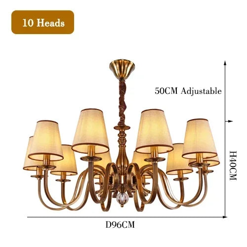 Luxury Classic LED Chandelier Light for Living and Dining Room