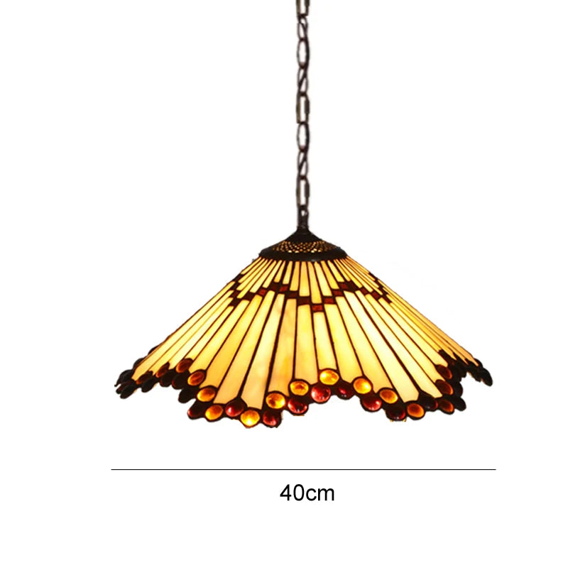 Colette Tiffany Suspension en Verre Coloré Méditerranéen