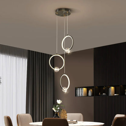 Lustre pendentif Margaux cuivre cristal