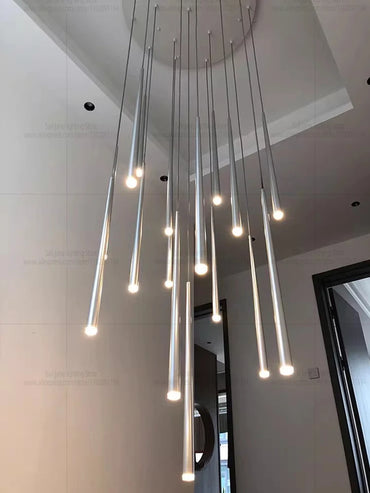 Lustre suspension LED conique moderne Camille pour escalier