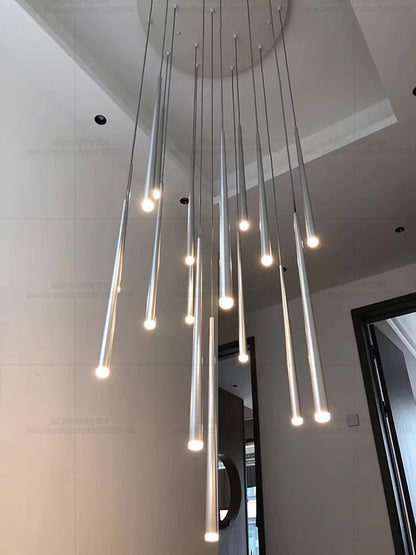 Camille Modern Cone LED Staircase Pendant Chandelier