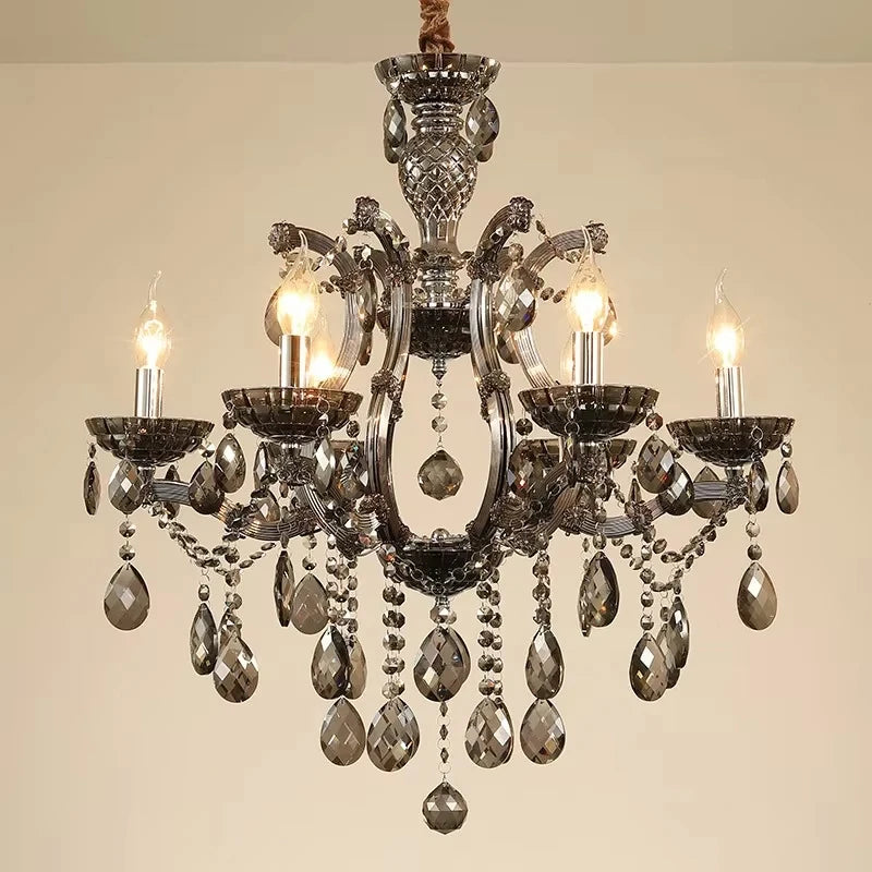 Lustre de restaurant nordique Éclairage classique de salon Lampe suspendue en cristal Lumière suspendue moderne pour la maison Lampe suspendue de hall