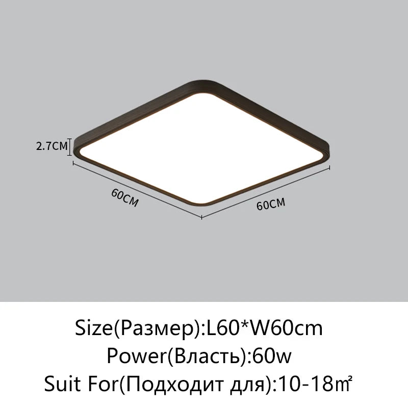 Plafonnier LED Juliette ultra-plat, dimmable avec télécommande, style moderne