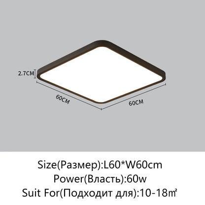 Plafonnier LED Juliette ultra-plat, dimmable avec télécommande, style moderne