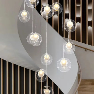 Lustre de plafond LED Aurélie Nordic à double verre