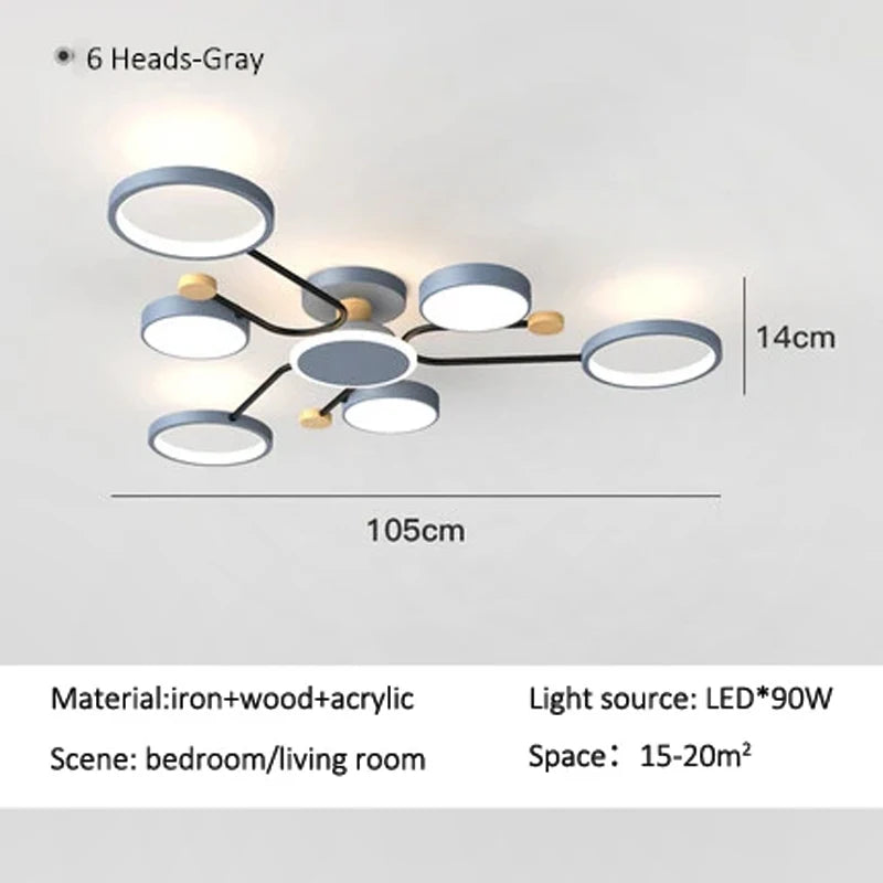 Céline Modern Multi-Light LED Ceiling Chandelier