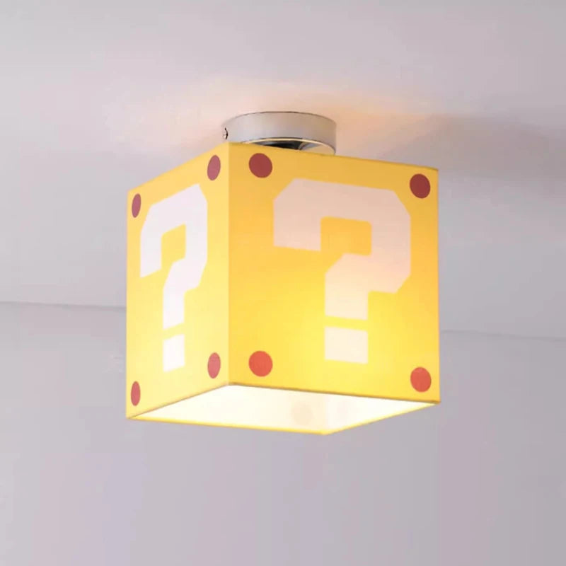 Sophie Lampe de Plafond pour Enfants Point d'Interrogation Jaune Créative Lumière de Chambre