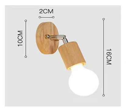 Lampe projecteur LED rotatif en bois Élise à montage en surface