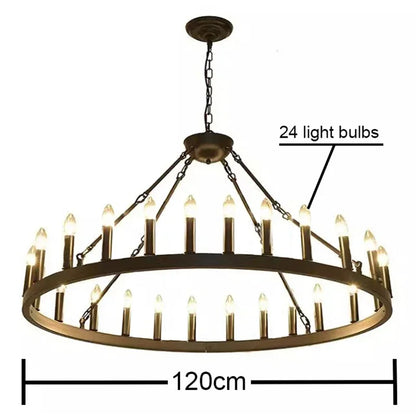 Suspension circulaire en fer forgé Anouk pour salle à manger et salon