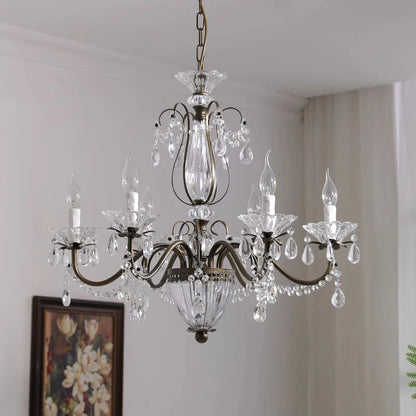 Lustre bougie en cristal de luxe Vivienne pour intérieurs élégants