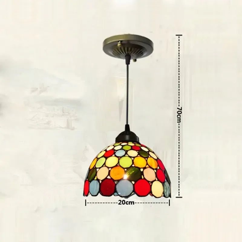Colette Tiffany Suspension en Verre Coloré Méditerranéen