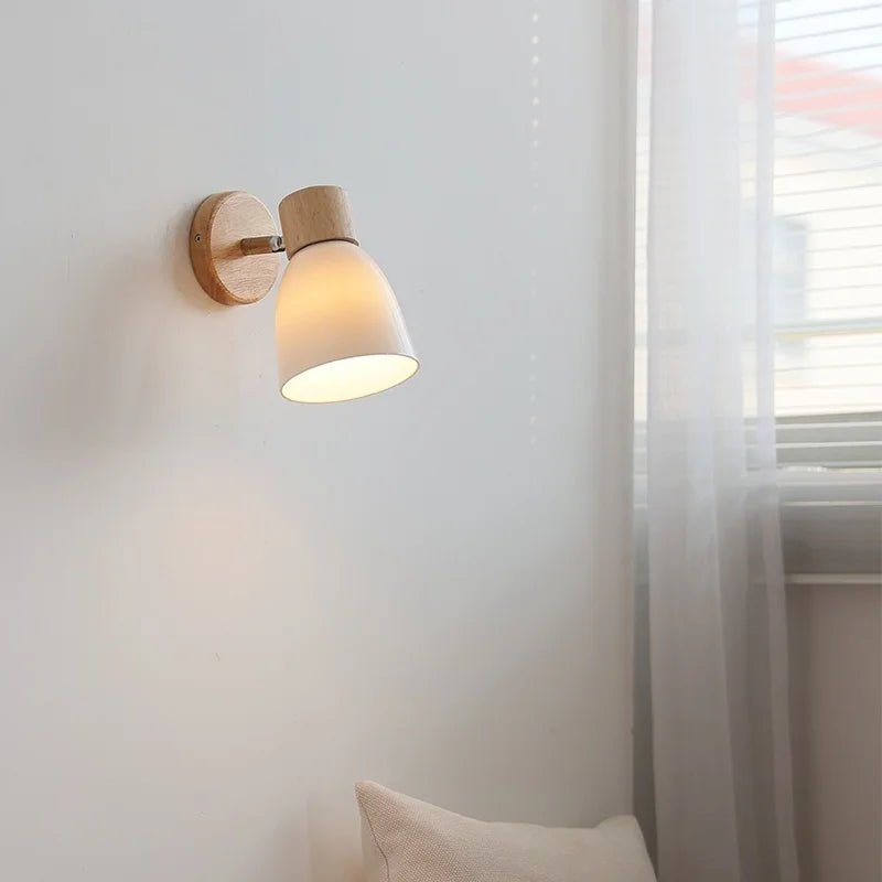 Applique murale Chloé en céramique avec accent en bois