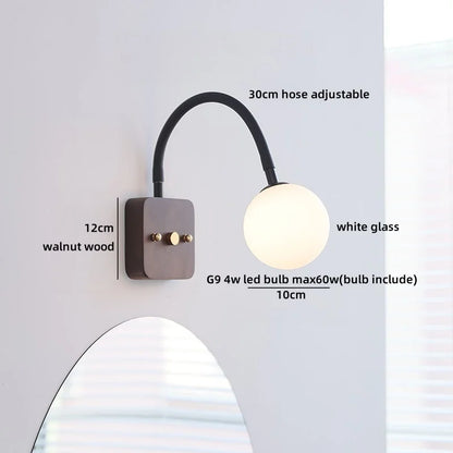 Sophie Silver Glass Ball Wall Light
