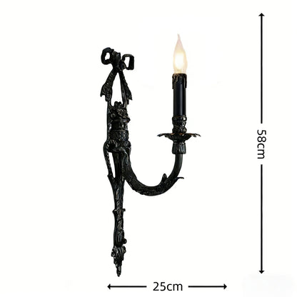 Applique Murale Camille Rétro Française en Laiton et Cristal LED pour Chambre à Coucher