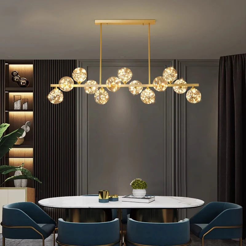 Lustre suspendu à LED moderne Aurélie pour salons et salles à manger