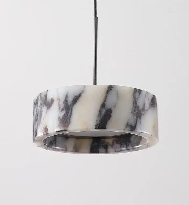 Pendentif Cœur en Pierre d'Albâtre Elara