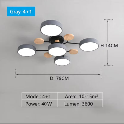 Plafonnier lustre LED tricolore moderne Anaïs