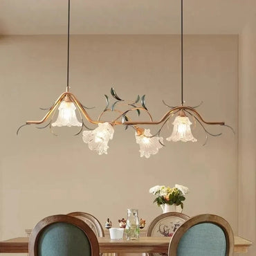 Lustre suspension floral Adèle pour salles à manger et chambres à coucher
