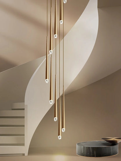 Clémence Lustre Escalier Moderne à Haut Plafond