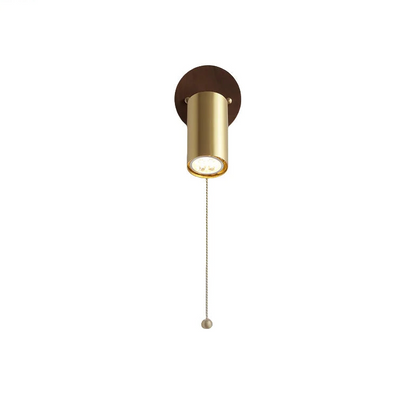 Lampe murale LED Camille Or Cuivre Noyer Style Japonais