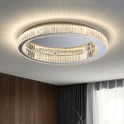 Juliette Modern Gold Crystal Round Ceiling Chandelier LED