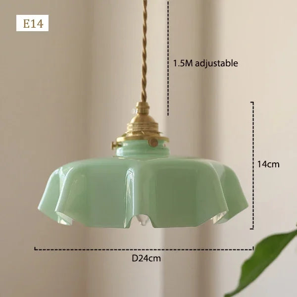 Suspension en verre français Élodie Laiton nordique