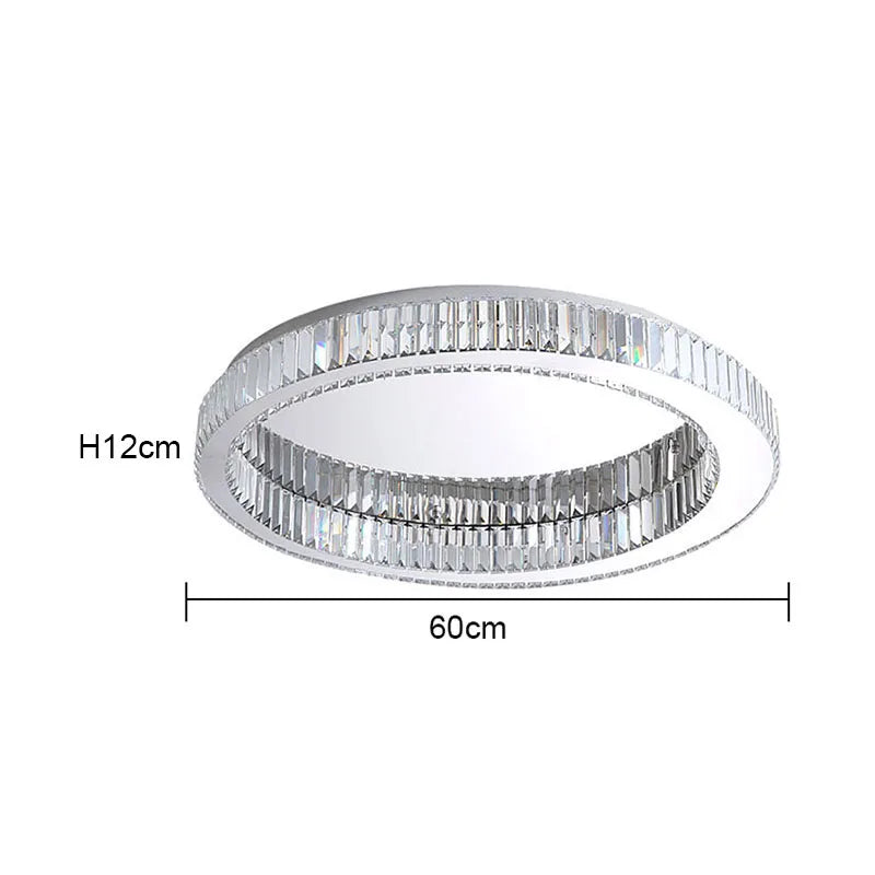 Juliette Modern Gold Crystal Round Ceiling Chandelier LED