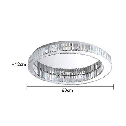 Juliette Modern Gold Crystal Round Ceiling Chandelier LED