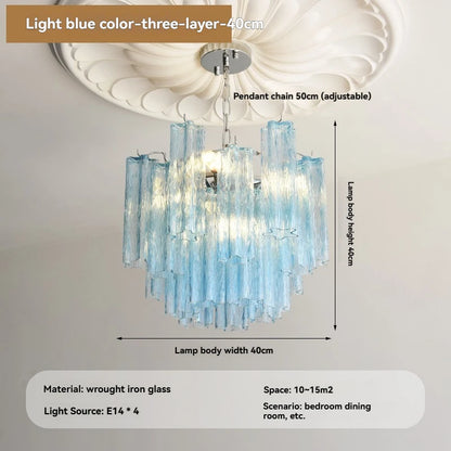 Pendentif Camille en verre de Murano rond, en cristal, luminaire vintage pour plafond